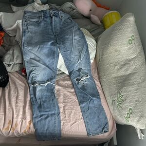 light wash ripped jeans